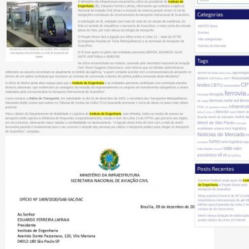 Governo Federal acata apoio de Instituto de Engenharia a People Mover para Aeroporto de Guarulhos – ABIFER