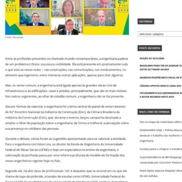 ENGENHARIA HOJE | Cbic lança campanha visando refinar o olhar das pessoas sobre a engenharia – Diário do Comércio