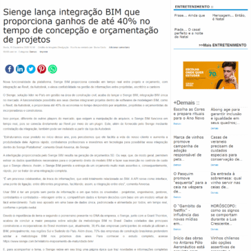 Sienge lança integração BIM que proporciona ganhos de até 40% no tempo de concepção e orçamentação de projetos – Segs