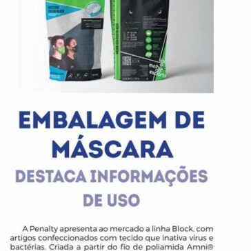 Embalagem de máscara destaca informações de uso – Embanews