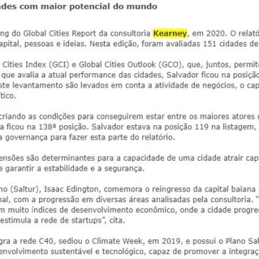 Salvador está em ranking das cidades com maior potencial do mundo – Correio da Bahia