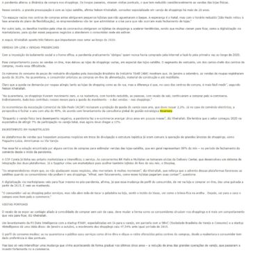 3 fatores que impactaram o varejo de shoppings em 2020 – Sincovaga