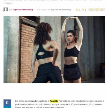 Penalty estreia no mercado fitness com coleção para o público feminino – Abc da Comunicação