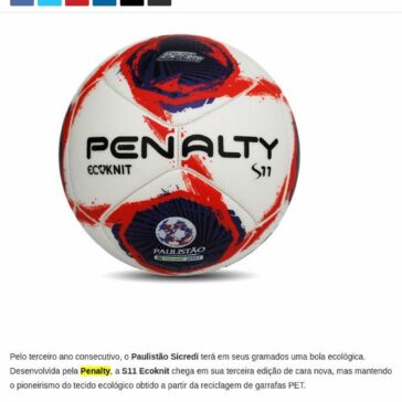 Paulistão 2021 terá bola ecológica da Penalty – Cidade Marketing