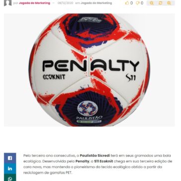 Paulistão Sicredi 2021: bola ecológica da Penalty ganha nova roupagem – Abc da Comunicação