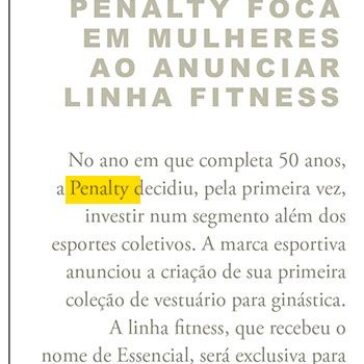 PENALTY FOCA EM MULHERES AO ANUNCIAR LINHA FITNESS – Máquina do Esporte