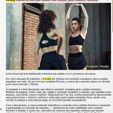 Penalty estreia no mercado fitness com coleção para o público feminino – Portal Fator Brasil