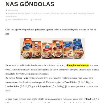 LINHA FESTA DA PAMPLONA ALIMENTOS AUMENTA NAS GÔNDOLAS – Alice Varajão