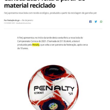Ferj lança bola do Campeonato Carioca 2021 feita a partir de material reciclado – Globo Esporte
