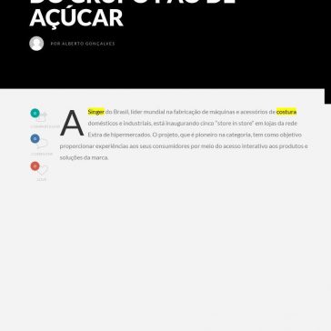 Singer inaugura cinco store in store em lojas dos hipermercados Extra do grupo pão de açúcar – Home Decore