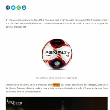 Veja a bola do Carioca 2021, feita de material reciclado – Plantão em Foco