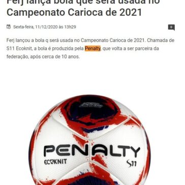 Ferj lança bola que será usada no Campeonato Carioca de 2021 – Supervasco