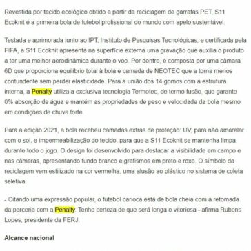 FFERJ apresenta bola do Campeonato Carioca 2021; veja o vídeo – VASCO MINHA VIDA