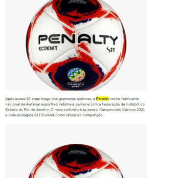 Com bola ecológica, Penalty volta a ser a fornecedora do Campeonato Carioca – One Football