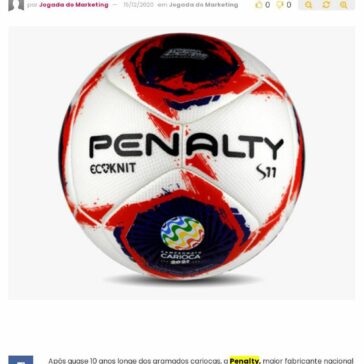 Bola ecológica da Penalty será estrela de oito estaduais – Abc da Comunicação