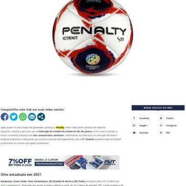 Penalty fecha com Campeonato Carioca e terá bola em oito estaduais em 2021 – Mantos do Futebol