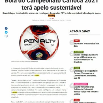 Bola do Campeonato Carioca 2021 terá apelo sustentável – Meia Hora