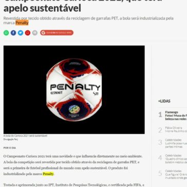 Ferj divulga imagem da bola do Campeonato Carioca 2021, que terá apelo sustentável – O Dia (On-line)