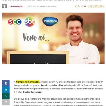 Pamplona Alimentos patrocina reality gastronômico do SBT – Abc da Comunicação