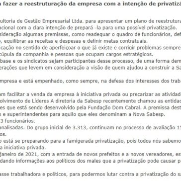 Direção contrata consultoria para fazer a reestruturação da empresa com a intenção de privatizá-la – Jornal Urbanitários