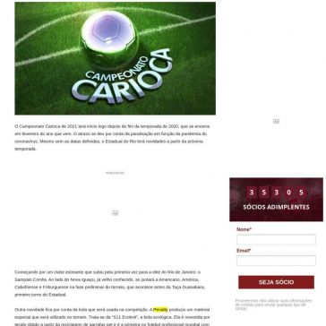 Clube estreante e bola ecológica: Carioca de 2021 terá novidades – Joao Marcelo Garcez