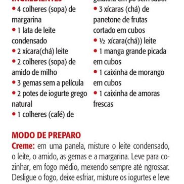 Pavê de panetone – Ana Maria Receitas (Revista Ana Maria)
