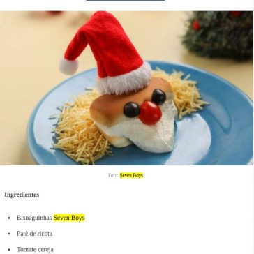 Receita de Papai Noel de bisnaguinha Seven Boys – Comida e Receitas