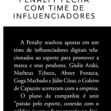 Penalty fecha com time de influenciadores – Máquina do Esporte
