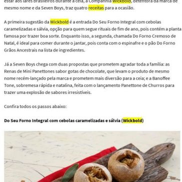 Receitas de Natal: confira quatro sugestões Wickbold para a ceia – De Repente 50