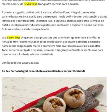 Receitas de Natal: confira quatro sugestões Wickbold para a ceia – De Repente 50