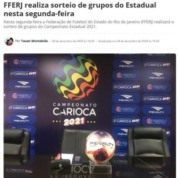 FFERJ realiza sorteio de grupos do Estadual nesta segunda-feira – Vasco Notícias