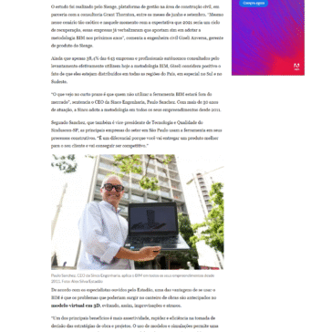 Sistema BIM é prioridade para 70% das incorporadoras, mostra estudo – Estadão.com