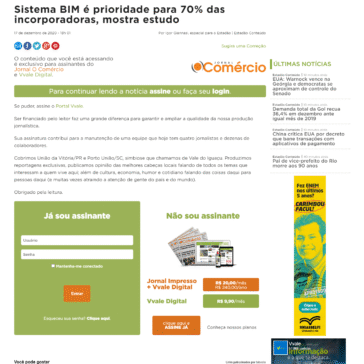 Sistema BIM é prioridade para 70% das incorporadoras, mostra estudo – V Vale