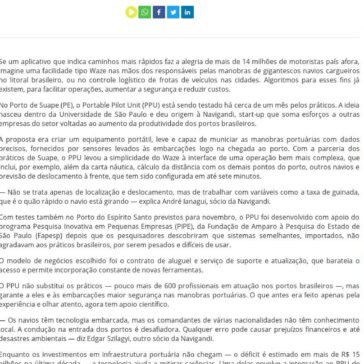 Aplicativos ajudam a manobrar navios em portos e na logística de frotas nas cidades – Jornal Portuário