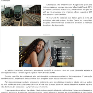 Setor metroferroviário divulga manifesto a favor do VLT – Folha Max