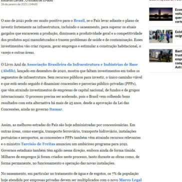 Investimento em infraestrutura pode gerar empregos e riqueza – O Estado de S.Paulo (Online)