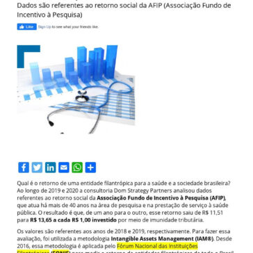 Retorno da filantropia na saúde: a cada R$ 1, investido R$ 13,65 em benefício para a sociedade – FEMIPA