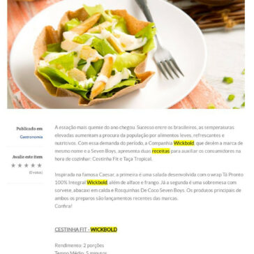 Wickbold ensina salada e sobremesa para o verão – Folha do ABC