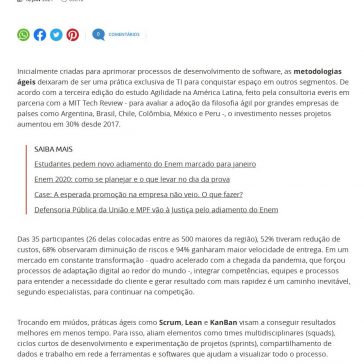 Metodologia ágil cresce com transformação digital –  Terra