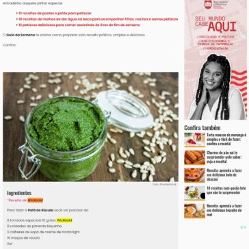 Patê de rúcula vai te surpreender pelo sabor; veja a receita! – Guia da Semana