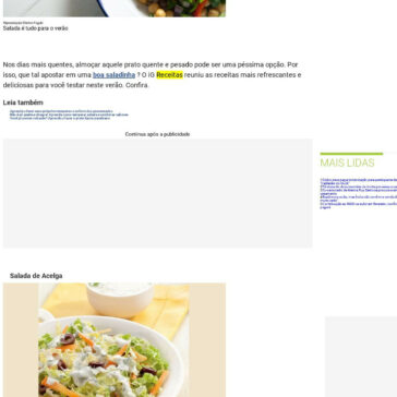 Leves e saborosas: aprenda a preparar saladas refrescantes neste verão – Receitas IG