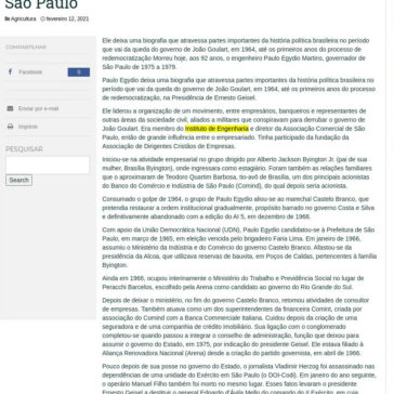 Morre Paulo Egydio Martins, ex-governador de São Paulo – Redação Agro