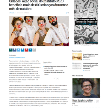 Ação social do Instituto MPD beneficia mais de 800 crianças durante o mês de outubro – Tribuna da Grande São Paulo