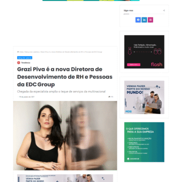 Grazi Piva é a nova Diretora de Desenvolvimento de RH e Pessoas da EDC Group – Mundo RH
