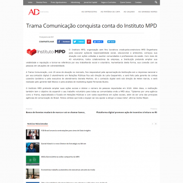 Trama Comunicação conquista conta do Instituto MPD – Revista Press