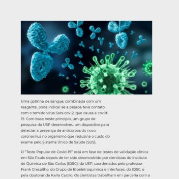 USP desenvolve teste que reduz custo para detectar anticorpos da covid-19 – Repórter Coragem