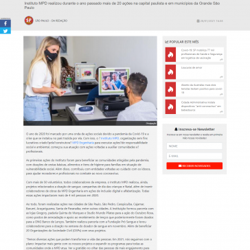 Ações sociais impactam mais de 4 mil pessoas em 2020 – São Paulo de Fato