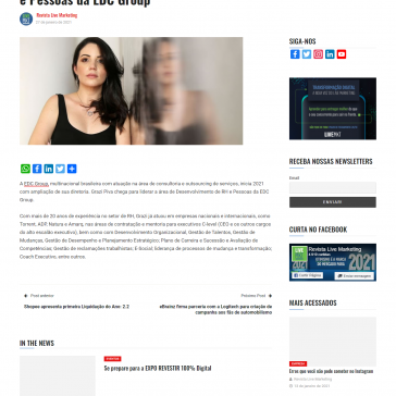 Grazi Piva é a nova Diretora de Desenvolvimento de RH e Pessoas da EDC Group – Revista Live Marketing