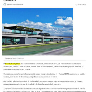 Governo é cobrado por atraso na construção do monotrilho de Guarulhos – Guarulhos Hoje