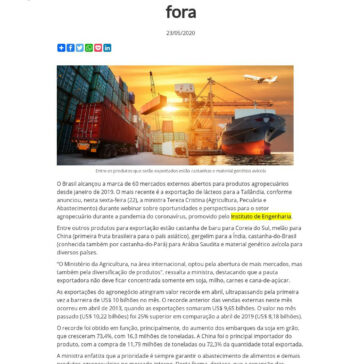 Agro brasileiro alcança 60 mercados mundo a fora – Negócio Rural